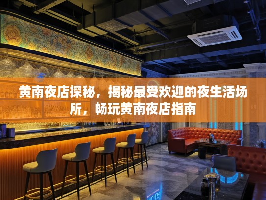 黄南夜店探秘，揭秘最受欢迎的夜生活场所，畅玩黄南夜店指南