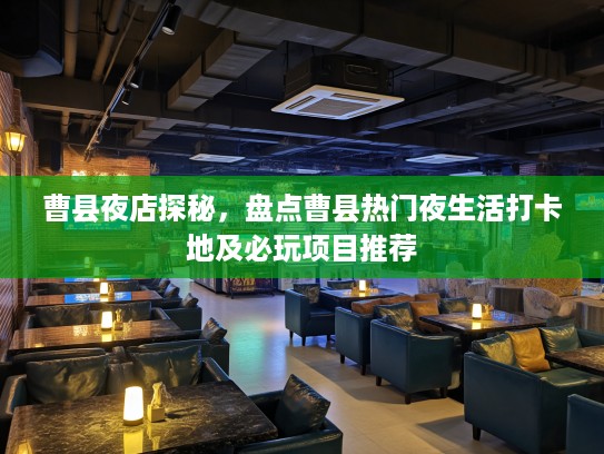 曹县夜店探秘，盘点曹县热门夜生活打卡地及必玩项目推荐