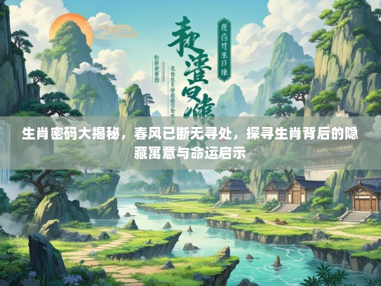 生肖密码大揭秘,春风已断无寻处,探寻生肖背后的隐藏寓意与命运启示 生肖密码大揭秘,春风已断无寻处,探寻生肖背后的隐藏寓意与命运启示