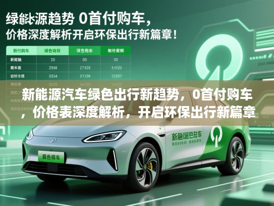 新能源汽车绿色出行新趋势，0首付购车，价格表深度解析，开启环保出行新篇章！