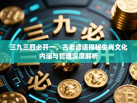 三九三四必开一,古老谚语揭秘生肖文化内涵与哲理深度解析 三九三四必开一,古老谚语揭秘生肖文化内涵与哲理深度解析