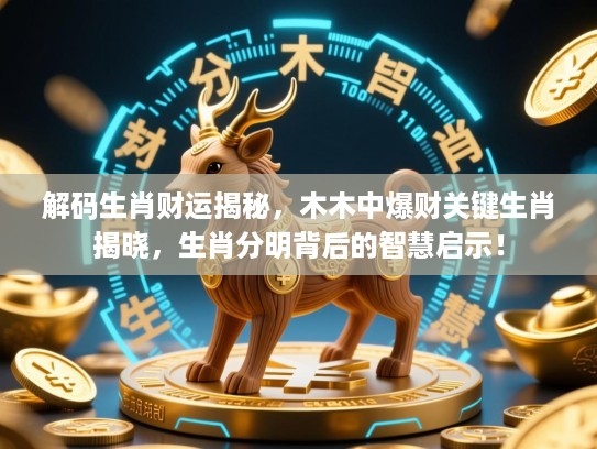 解码生肖财运揭秘，木木中爆财关键生肖揭晓，生肖分明背后的智慧启示！